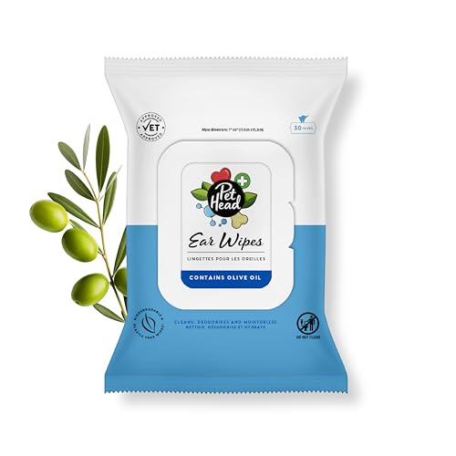 Pet Head Ohrenreinigungstücher | Duftfrei | Reinigt, Deodoriert und Befeuchtet die Ohren | Hilft bei der Entfernung von Wachs | Biologisch abbaubare, Pflanzenbasierte und Plastikfreie | 30 Stück Pet Head Ohrenreinigungstücher | Duftfrei | Reinigt, Deodoriert und Befeuchtet die Ohren | Hilft bei der Entfernung von Wachs | Biologisch abbaubare, Pflanzenbasierte und Plastikfreie | 30 Stück von Company of Animals