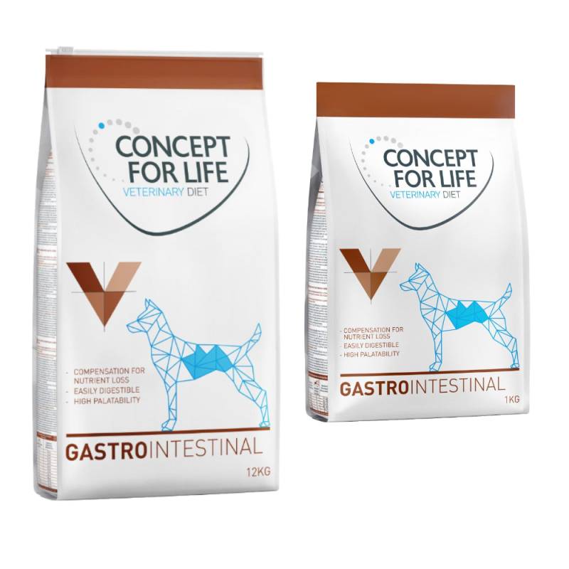 1 kg / 1,5 kg gratis! 13 kg / 13 ,5 kg Concept for Life  - Veterinary Diet Gastrointestinal (12 kg + 1 kg) von Concept for Life VET