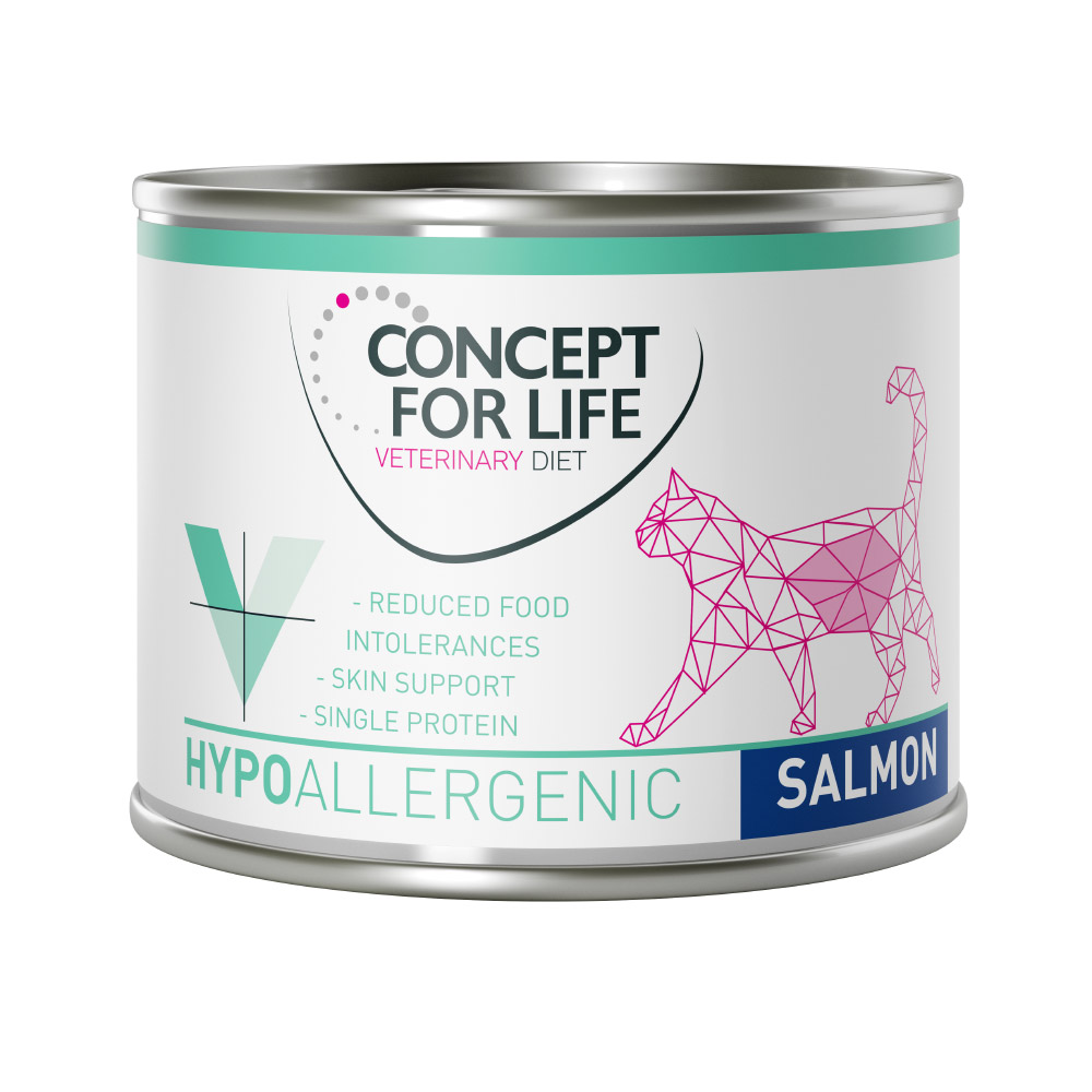 6 x 185 g / 200 g Concept for Life Veterinary Diet zum Sonderpreis! - Hypoallergenic Lachs (6 x 185 g) von Concept for Life VET