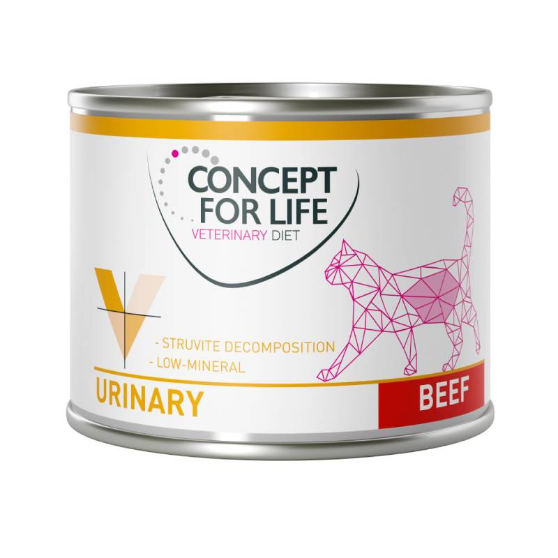 6 x 185 g / 200 g Concept for Life Veterinary Diet zum Sonderpreis! - Urinary Rind (6 x 200 g) von Concept for Life VET