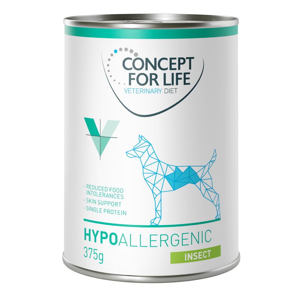 Concept for Life Veterinary Diet Hypoallergenic Insekten - 6 x 375 g von Concept for Life VET