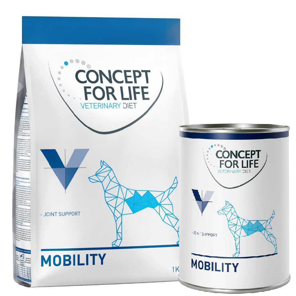 Kombi-Paket: Concept for Life Veterinary Diet Mobility Hundefutter - 1 kg Trockenfutter + 6 x 400 g Nassfutter Kombi-Paket: Concept for Life Veterinary Diet Mobility Hundefutter - 1 kg Trockenfutter + 6 x 400 g Nassfutter von Concept for Life VET