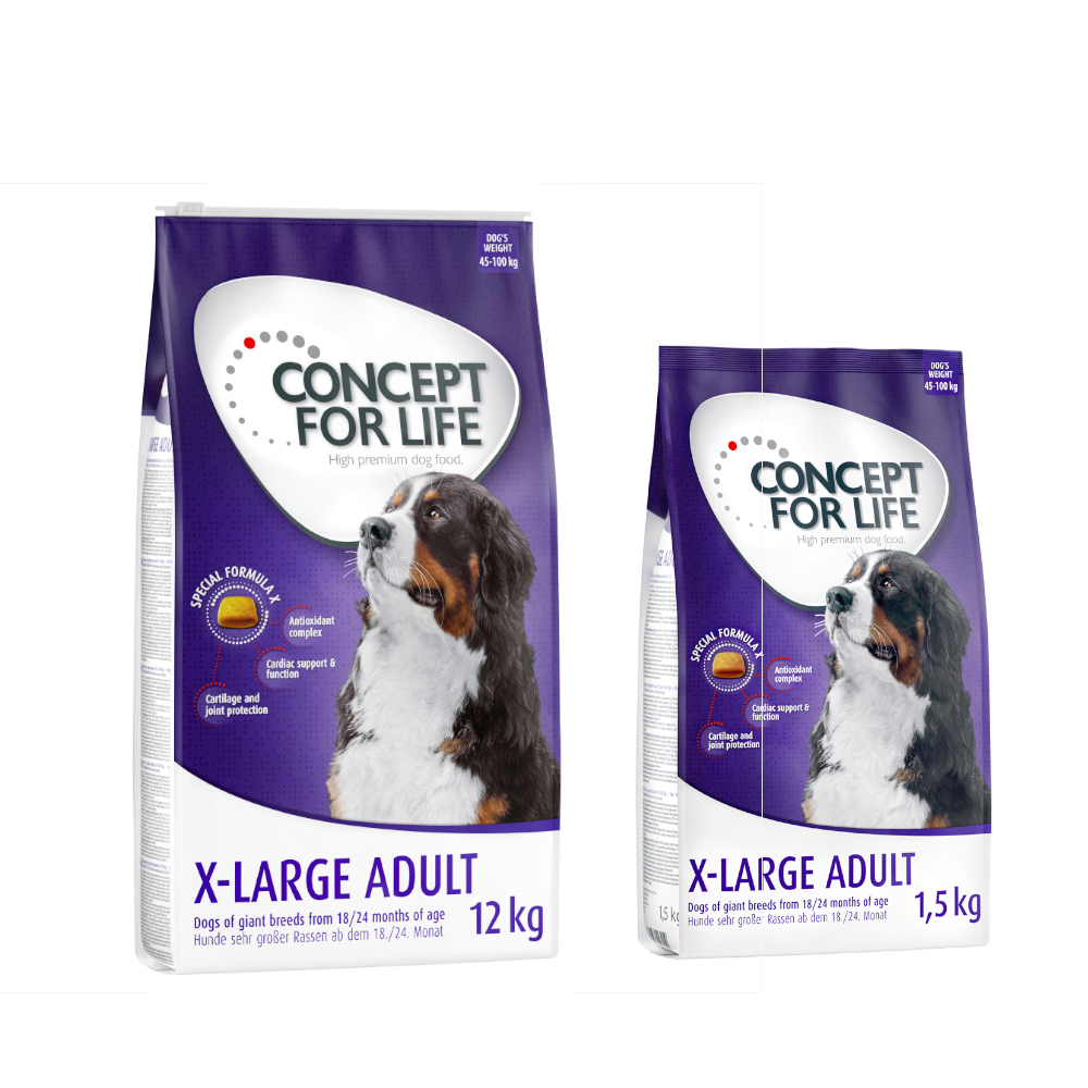 1,5 kg gratis! 13 ,5 kg Concept for Life  - X-Large Adult von Concept for Life