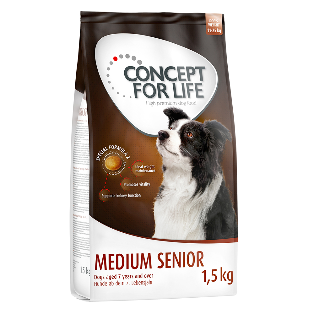 1 kg / 1,5 kg Concept for Life zum Sonderpreis! - 1,5 kg Medium Senior von Concept for Life
