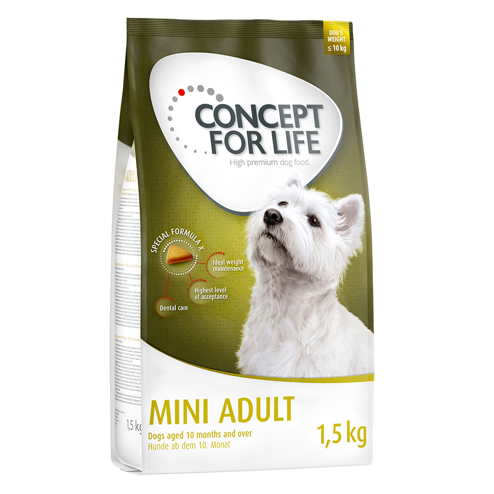 1 kg / 1,5 kg Concept for Life zum Sonderpreis! - 1,5 kg Mini Adult von Concept for Life