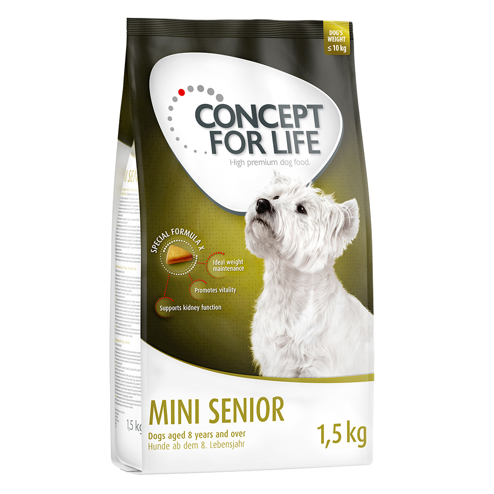 1 kg / 1,5 kg Concept for Life zum Sonderpreis! - 1,5 kg Mini Senior von Concept for Life