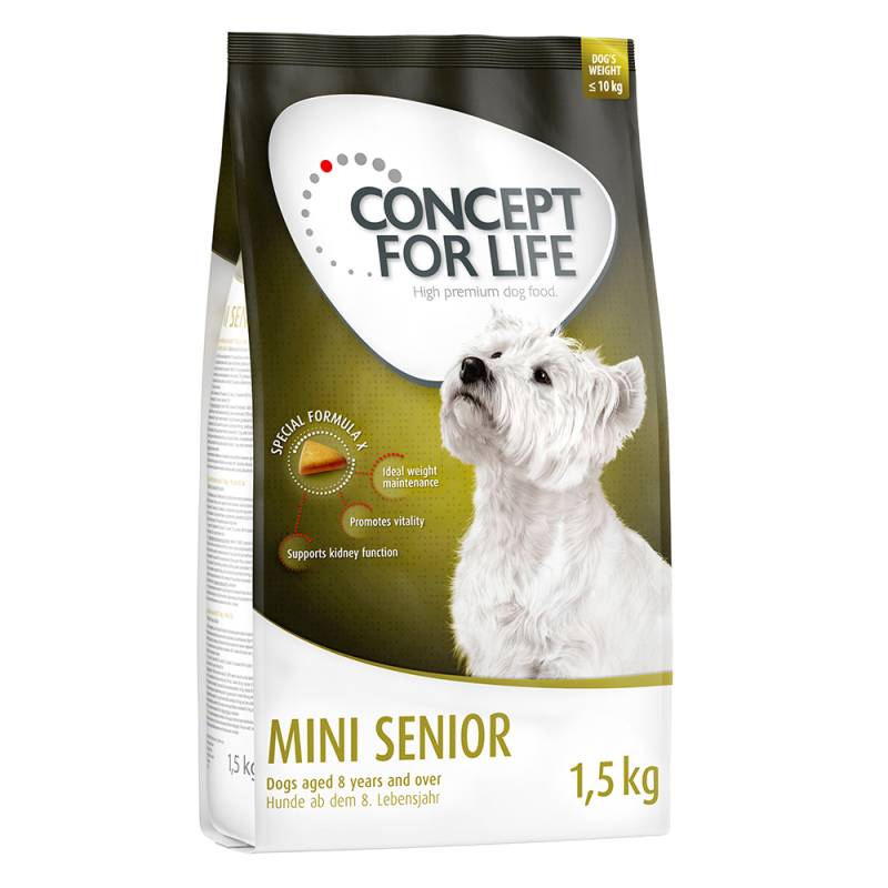 1 kg / 1,5 kg Concept for Life zum Sonderpreis! - 1,5 kg Mini Senior von Concept for Life