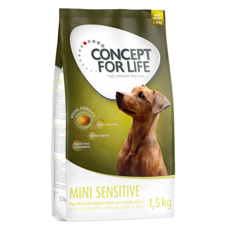1 kg / 1,5 kg Concept for Life zum Sonderpreis! - 1,5 kg Mini Sensitive von Concept for Life
