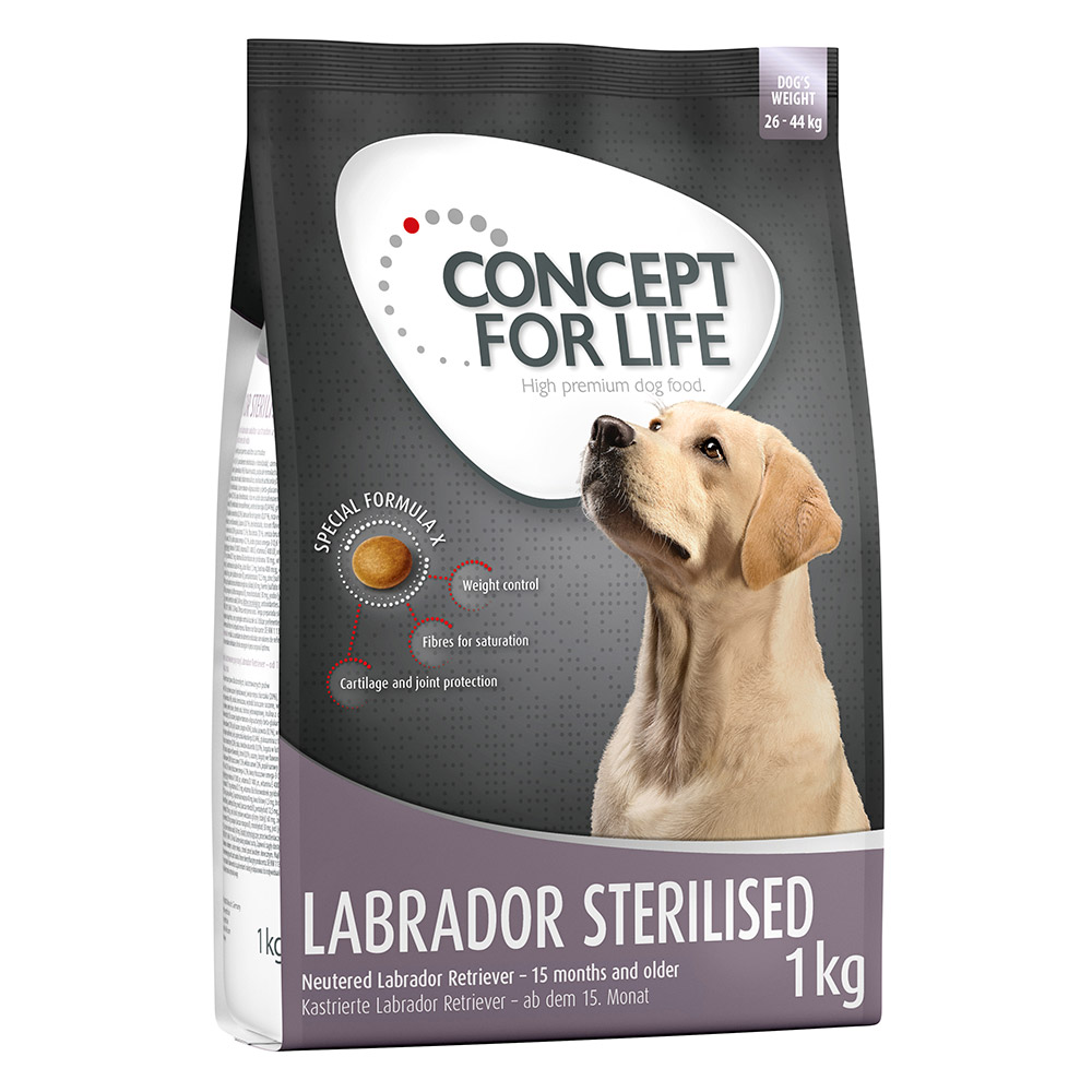 1 kg / 1,5 kg Concept for Life zum Probierpreis! - 1 kg Labrador Sterilised von Concept for Life