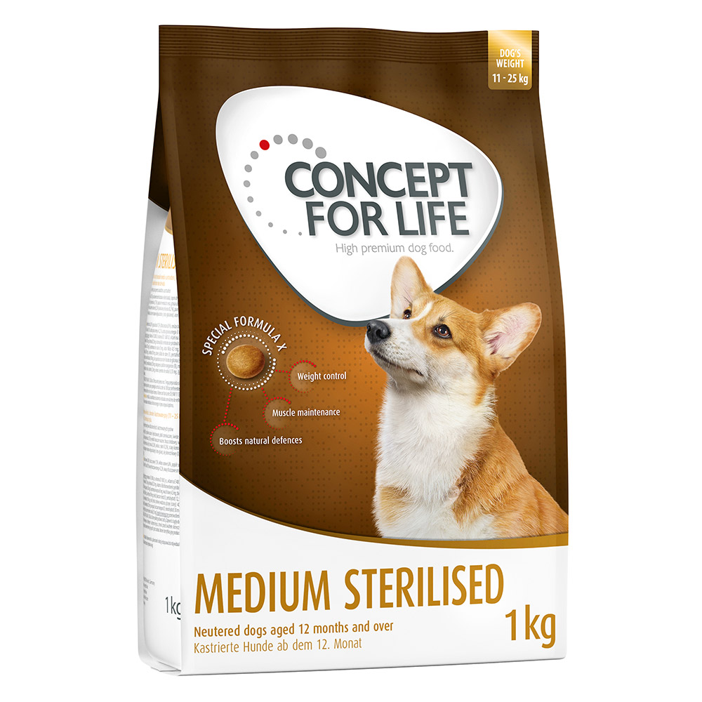 1 kg / 1,5 kg Concept for Life zum Sonderpreis! - 1 kg Medium Sterilised von Concept for Life