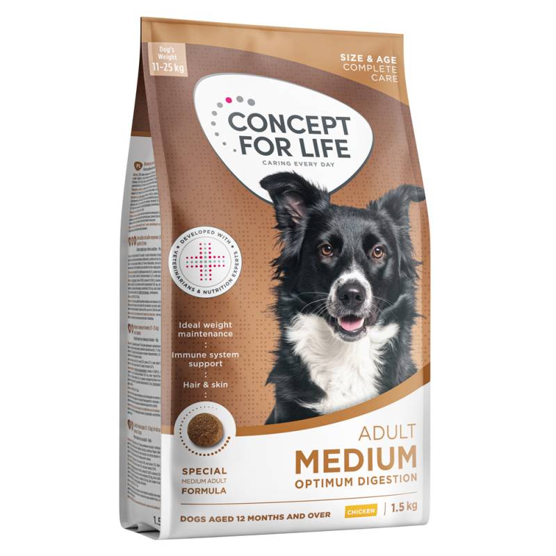 1 kg / 1,5 kg Concept for Life zum Sonderpreis! - 1,5 kg Medium Adult (neu) von Concept for Life
