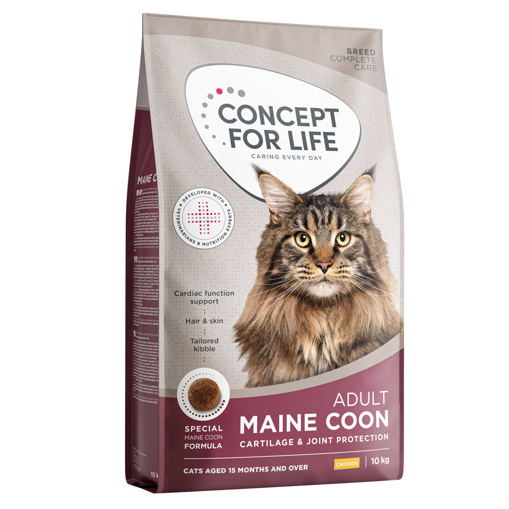 2 kg gratis! 10 kg Concept for Life - Maine Coon Adult von Concept for Life