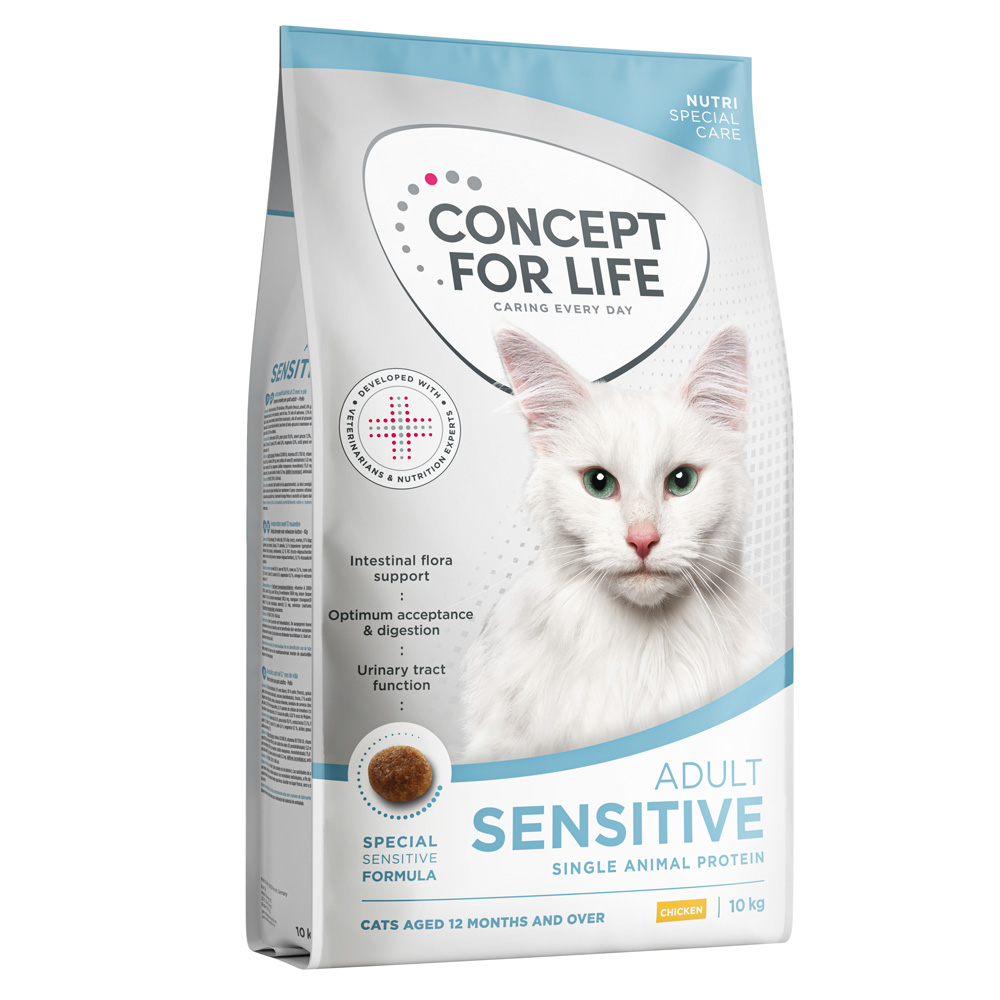 2 kg gratis! 10 kg Concept for Life - Sensitive Cats von Concept for Life