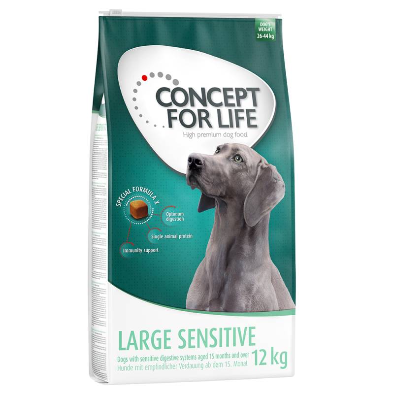 2 x 12 kg / 4 kg Concept for Life Adult zum Sonderpreis! - Large Sensitive (2 x 12 kg) von Concept for Life