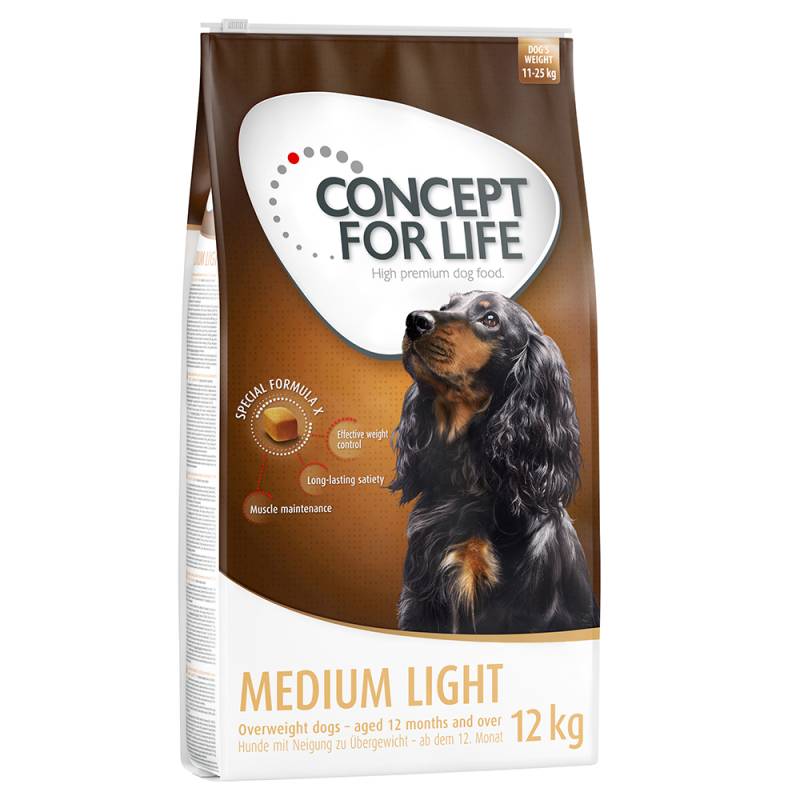 2 x 12 kg / 4 kg Concept for Life Adult zum Sonderpreis! - Medium Light (2 x 12 kg) von Concept for Life