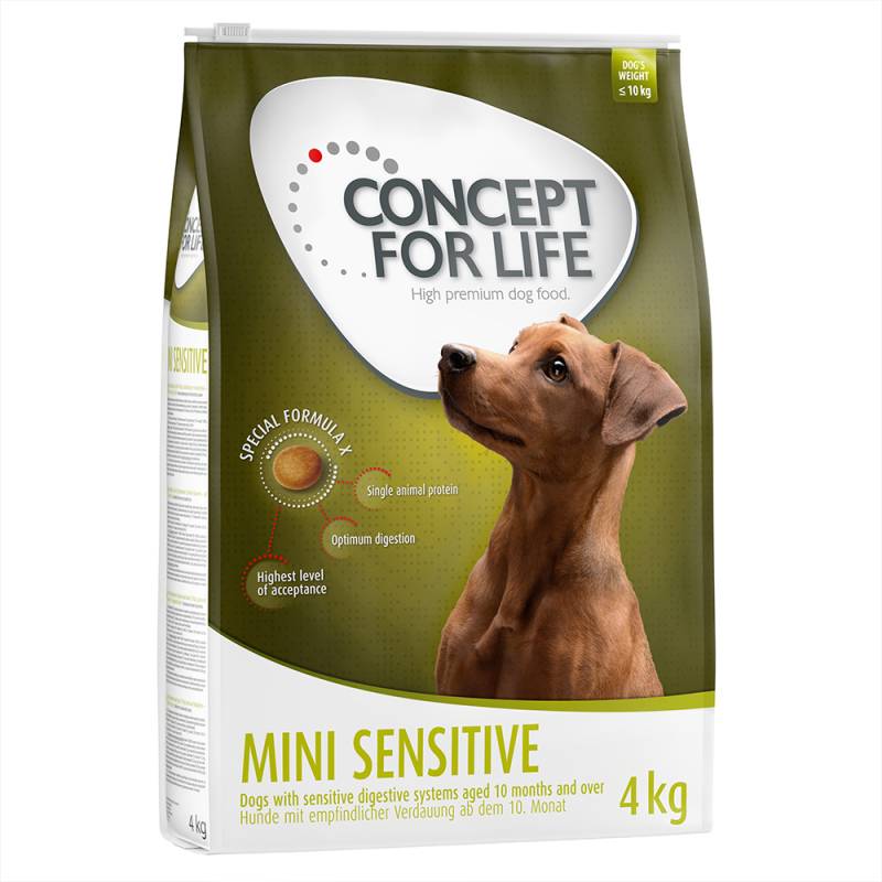 2 x 12 kg / 4 kg Concept for Life Adult zum Sonderpreis! - Mini Sensitive (2 x 4 kg) von Concept for Life