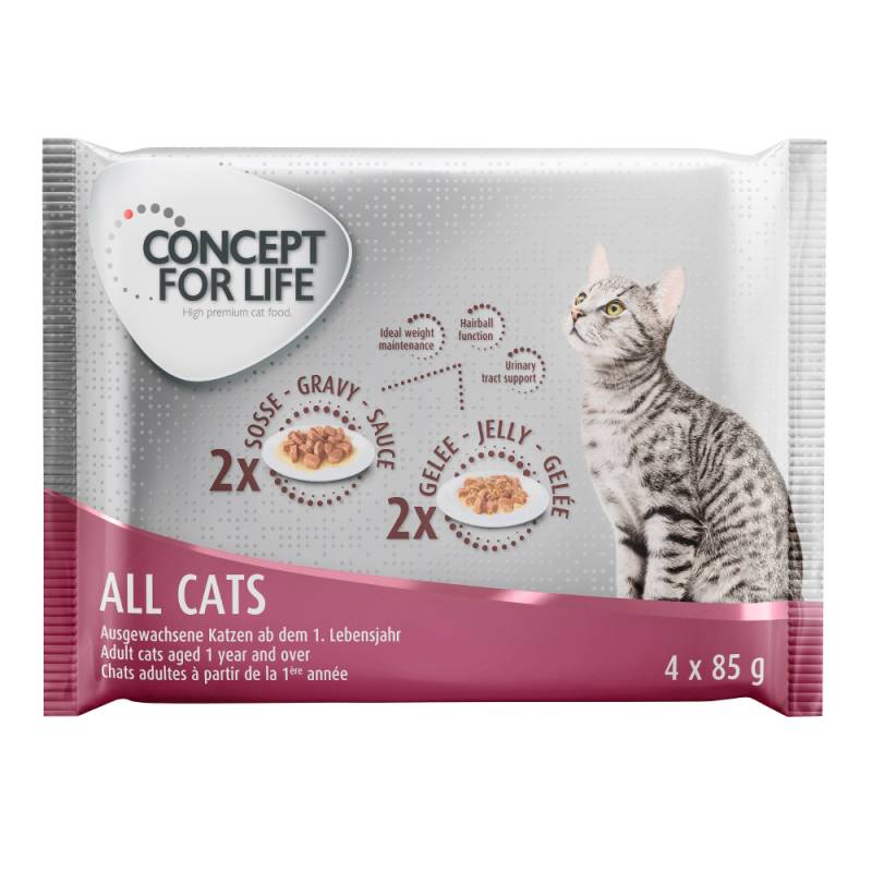 4 x 85 g Concept for Life zum Sonderpreis! - All Cats von Concept for Life