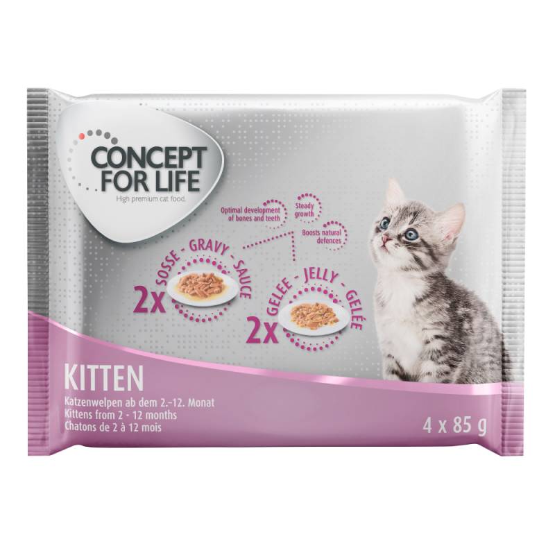 4 x 85 g Concept for Life zum Sonderpreis! - Kitten von Concept for Life
