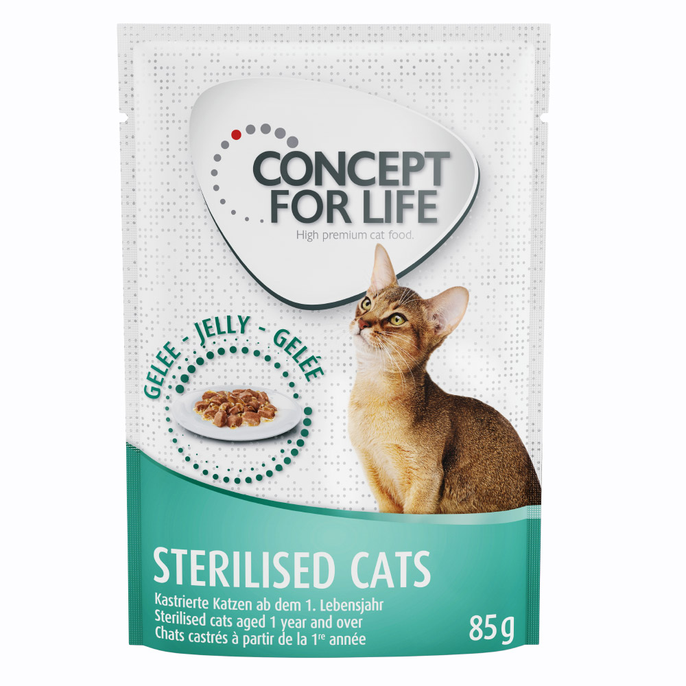 48 x 85 g Concept for Life - 10 € Rabatt! - Sterilised Cats in Gelee          von Concept for Life
