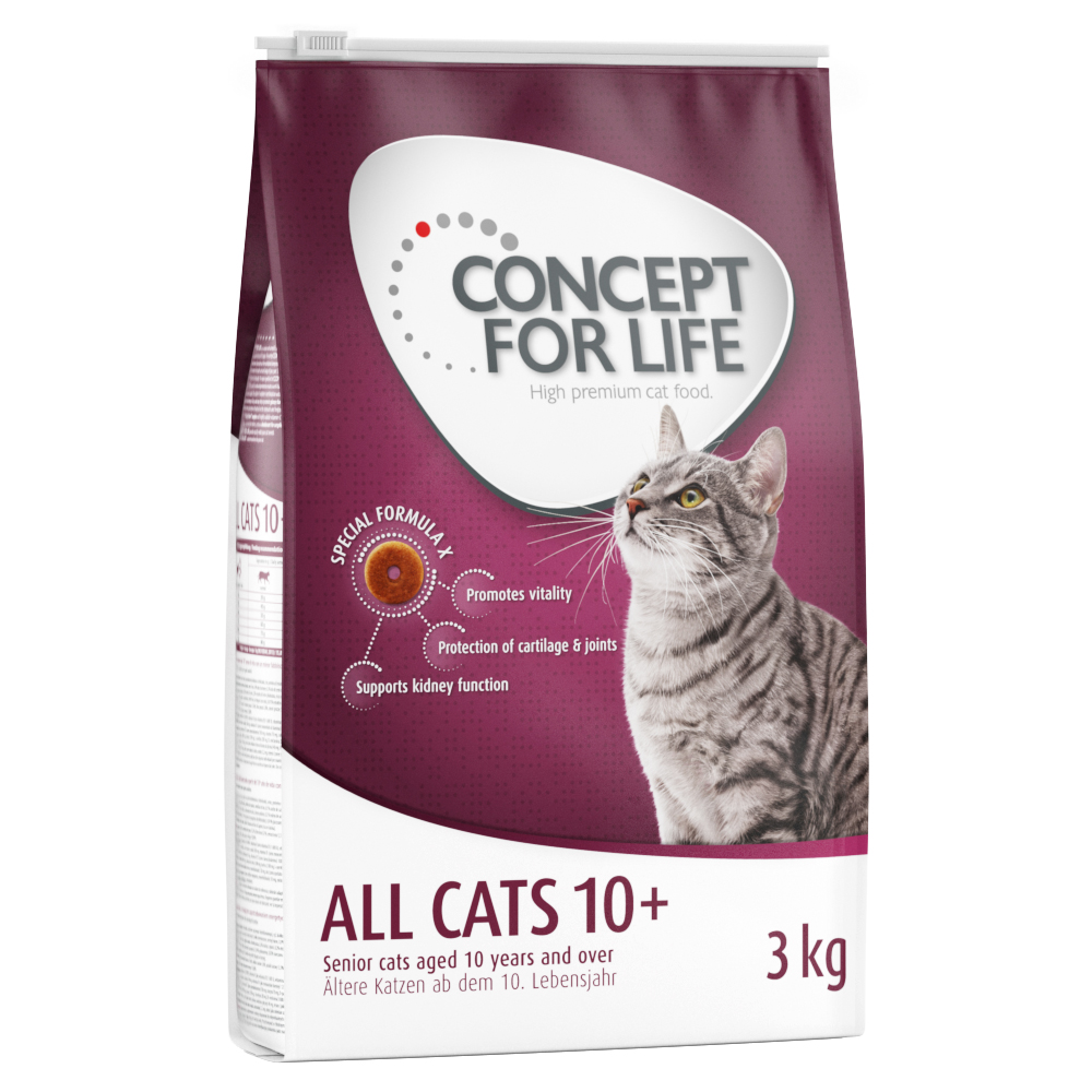 Concept for Life All Cats 10+ - Verbesserte Rezeptur! - Sparpaket 3 x 3 kg Concept for Life All Cats 10+ - Verbesserte Rezeptur! - Sparpaket 3 x 3 kg von Concept for Life