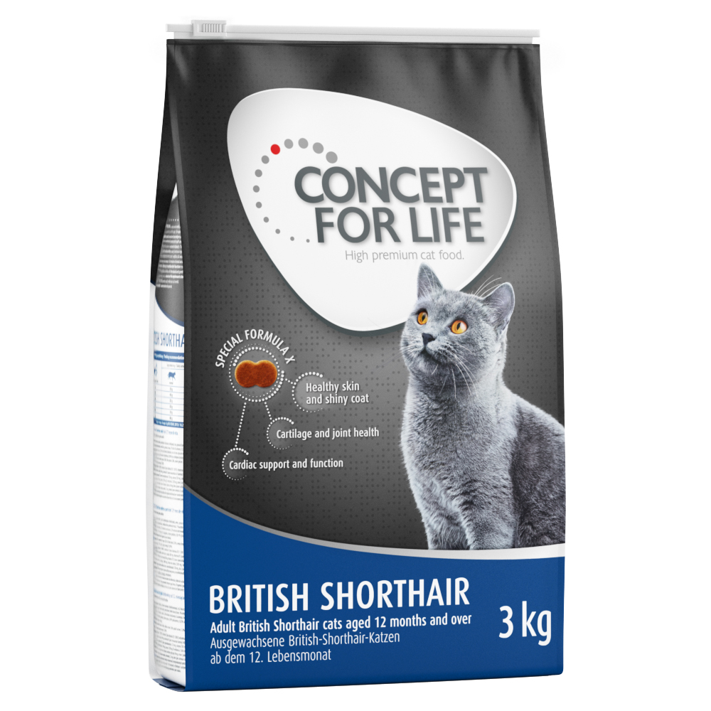 Concept for Life British Shorthair Adult - Verbesserte Rezeptur! - Sparpaket 3 x 3 kg Concept for Life British Shorthair Adult - Verbesserte Rezeptur! - Sparpaket 3 x 3 kg von Concept for Life