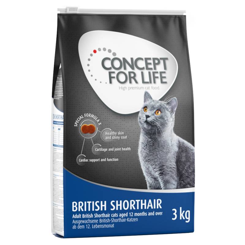 Concept for Life British Shorthair Adult - Verbesserte Rezeptur! - Sparpaket 3 x 3 kg von Concept for Life