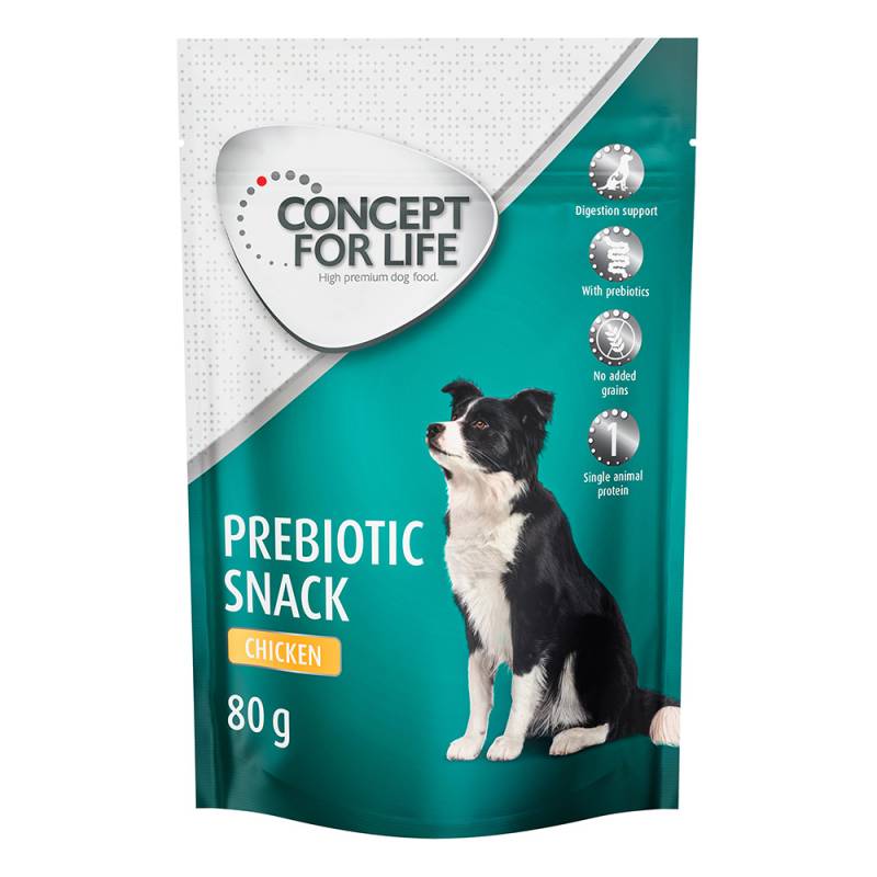 Concept for Life Hundesnacks zum Sonderpreis! - 80 g Prebiotic Snack mit Huhn von Concept for Life
