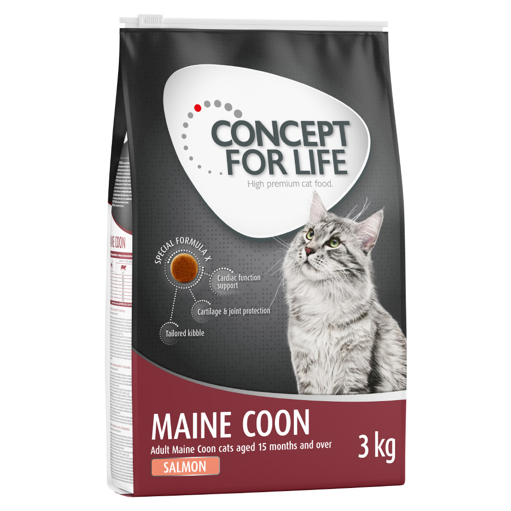 Concept for Life Maine Coon Adult Lachs - getreidefreie Rezeptur! - Sparpaket 3 x 3 kg von Concept for Life
