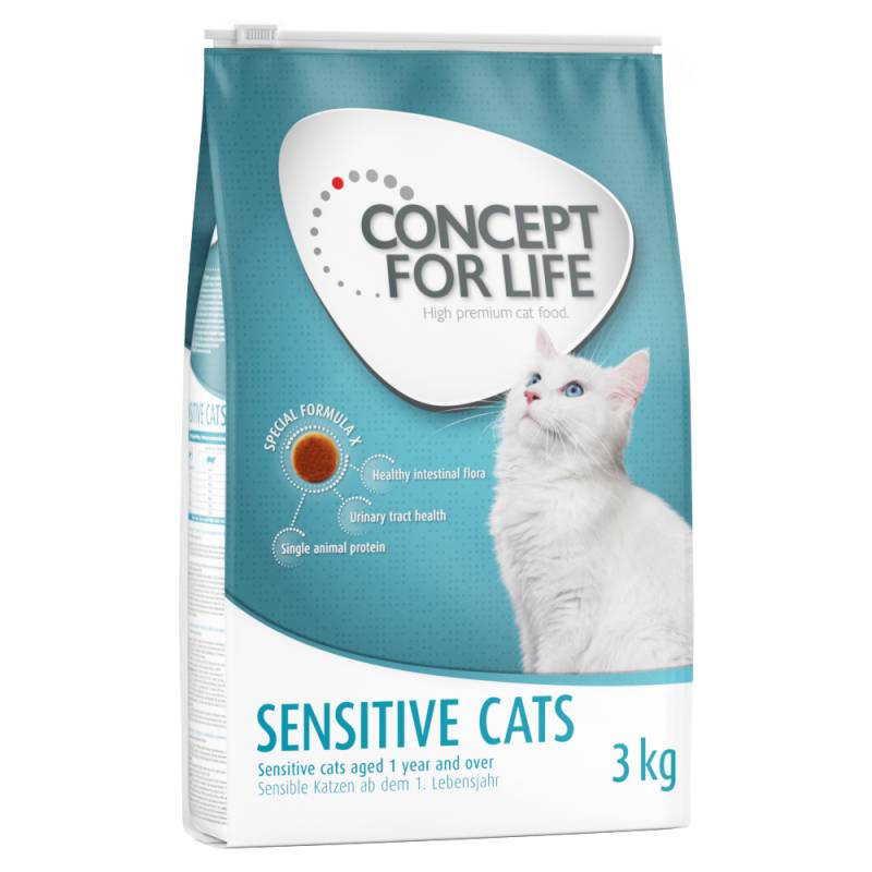 Concept for Life Sensitive Cats Trockenfutter - 3 kg von Concept for Life