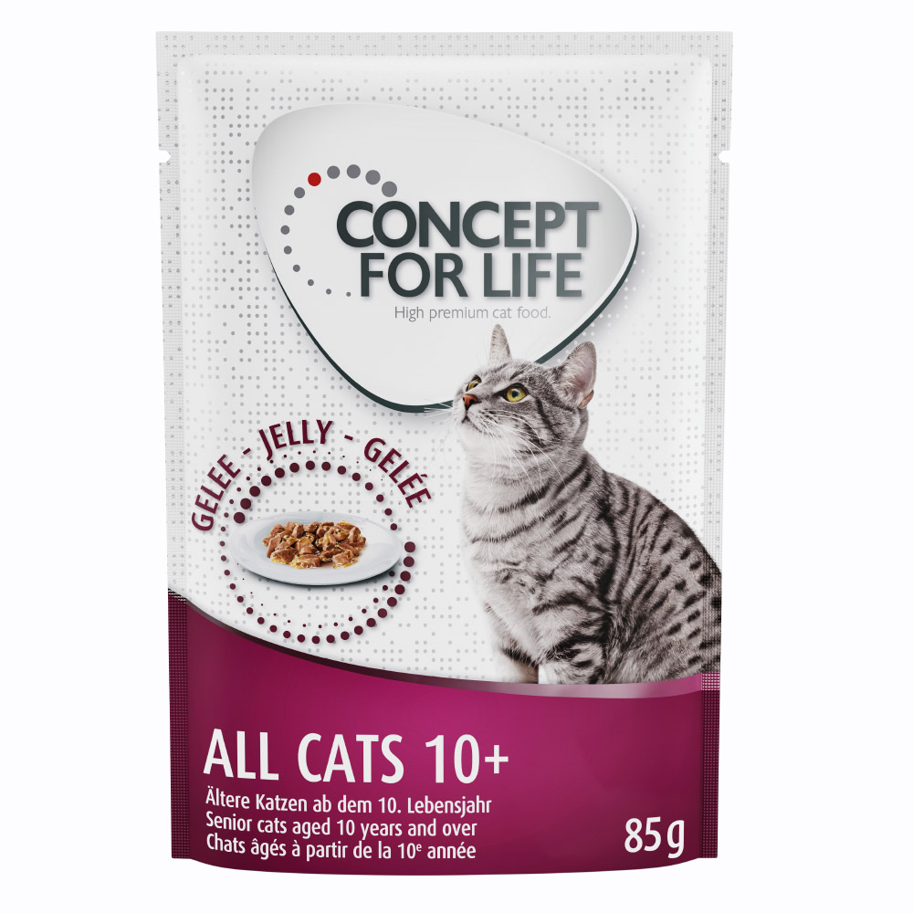 Gemischtes Sparpaket Concept for Life Gelee & Soße 24 x 85 g  - All Cats 10+ in Soße und Gelee             von Concept for Life