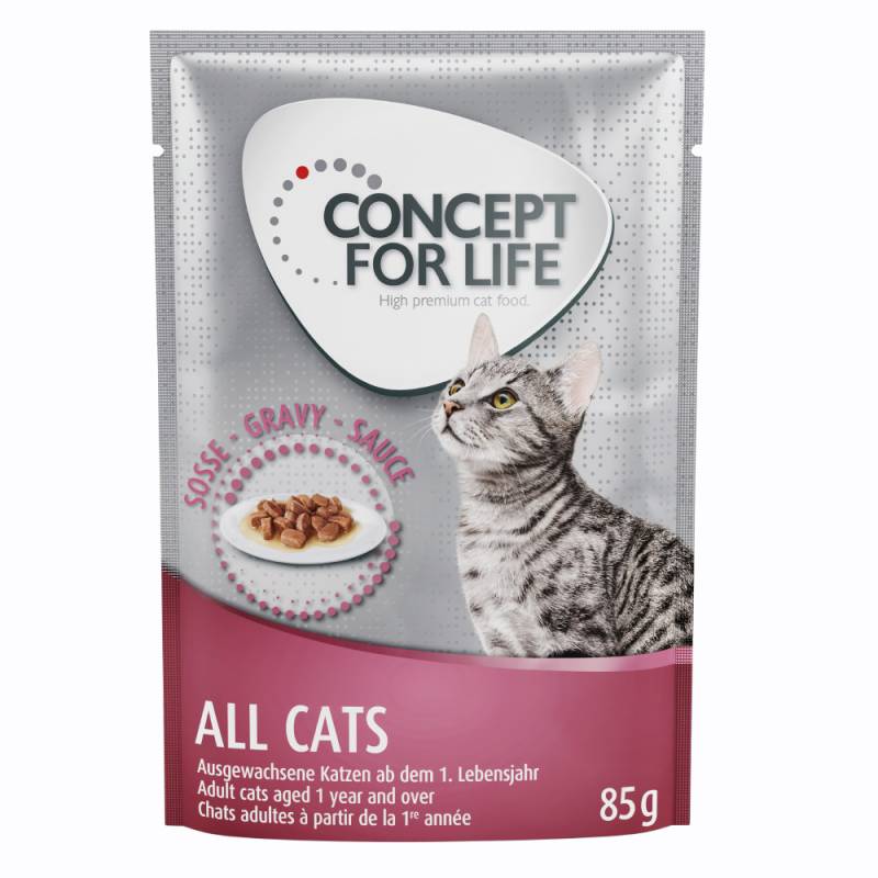 Gemischtes Sparpaket Concept for Life Gelee & Soße 24 x 85 g  - All Cats in Soße und Gelee                          von Concept for Life