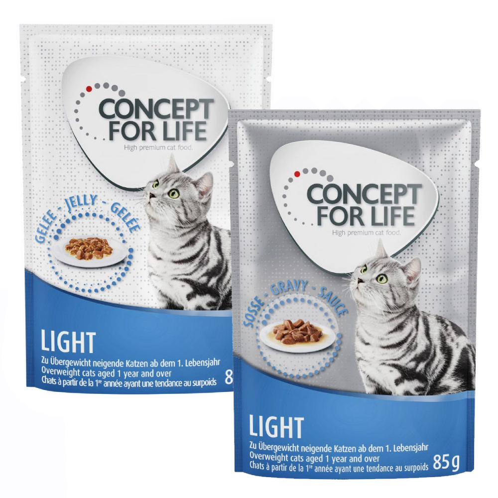 Gemischtes Sparpaket Concept for Life Gelee & Soße 24 x 85 g  - Light  in Soße  und Gelee        von Concept for Life