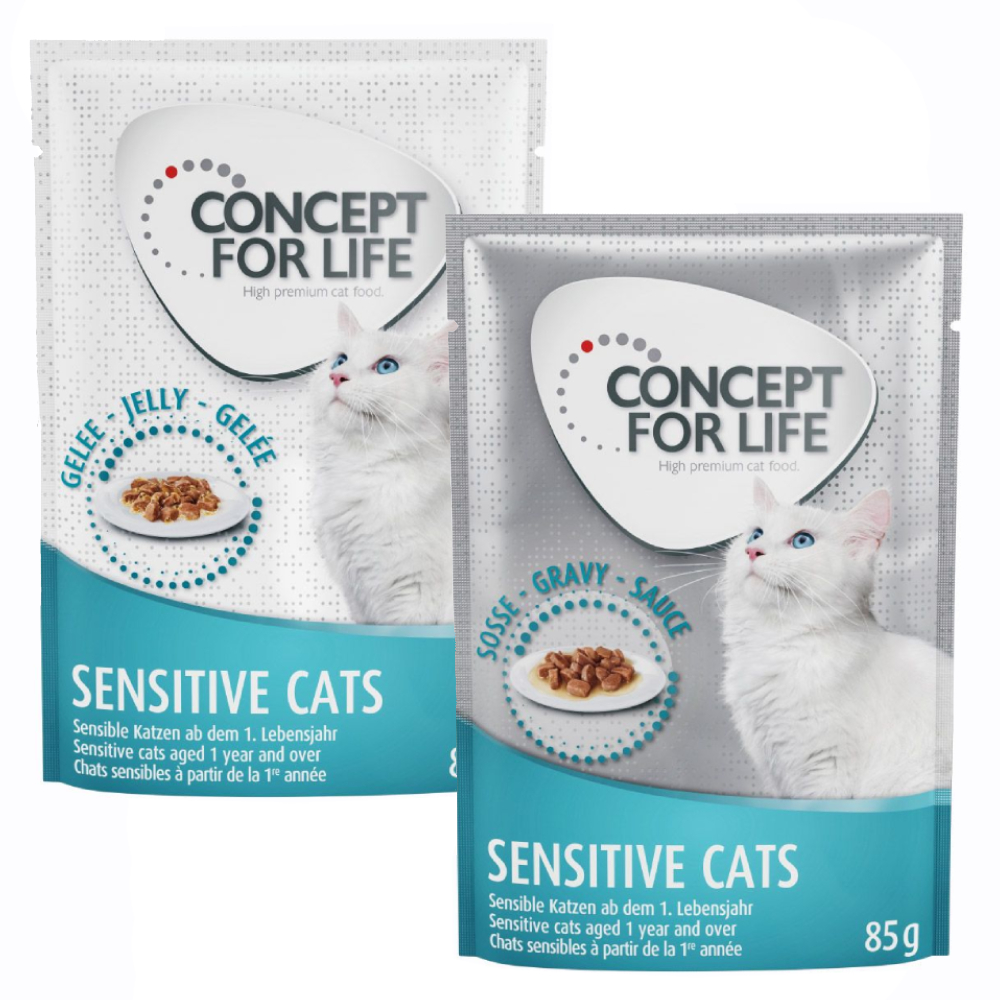 Gemischtes Sparpaket Concept for Life Gelee & Soße 24 x 85 g  - Sensitive  in Soße und Gelee        von Concept for Life