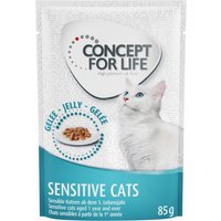 Probierpaket Concept for Life 12 x 85 g - Sensitive Cats in Gelee von Concept for Life