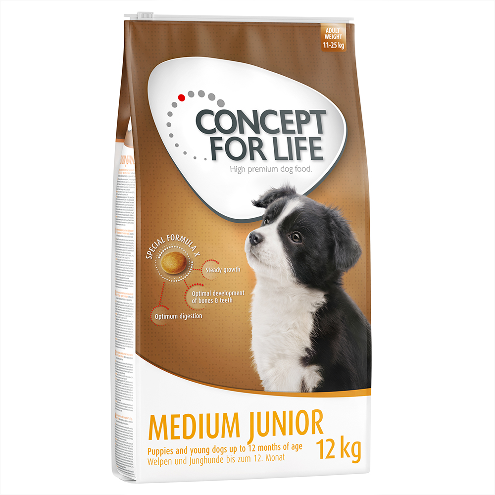 Sparpaket Concept for Life 2 x Großgebinde - Medium Junior (2 x 12 kg) von Concept for Life