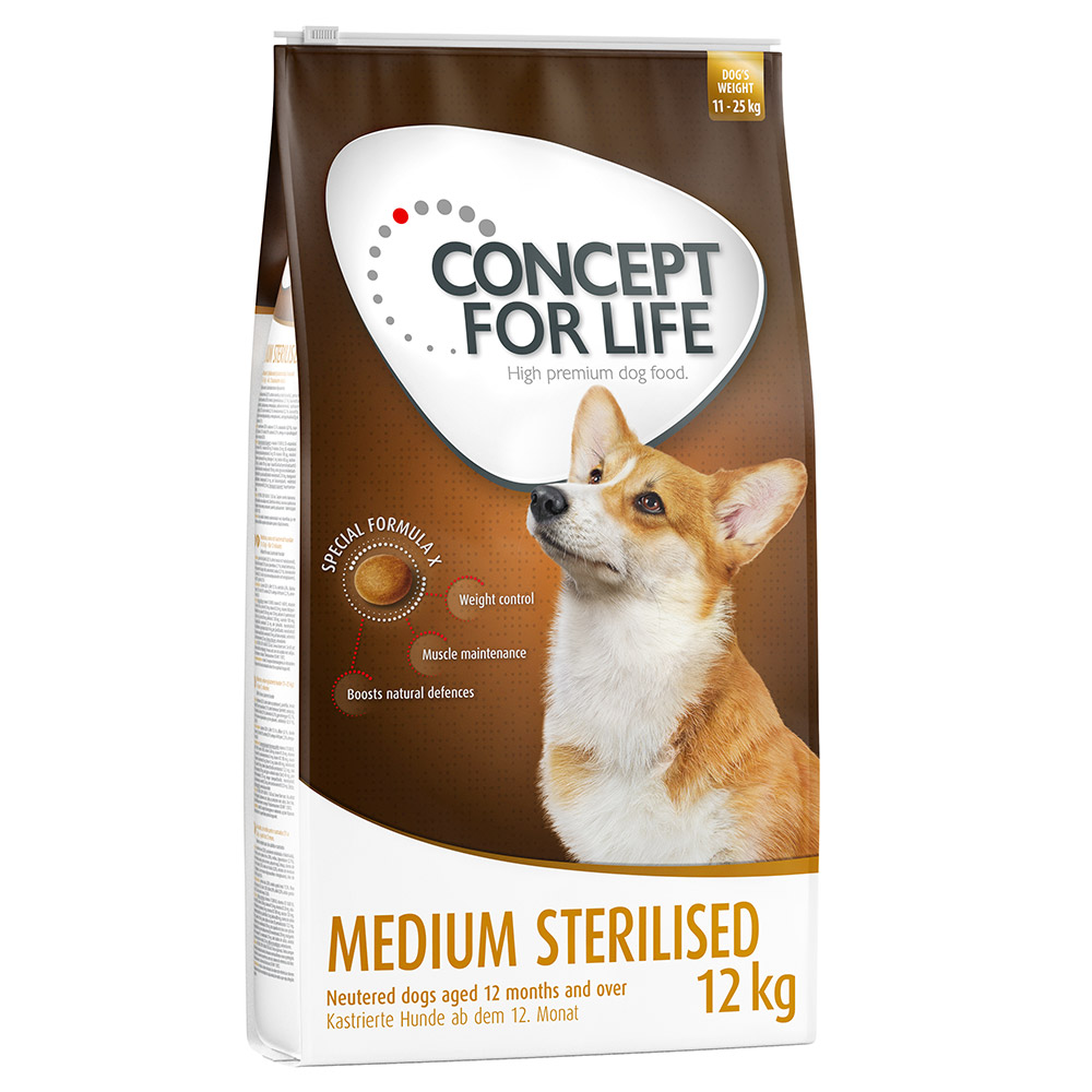 Sparpaket Concept for Life 2 x Großgebinde - Medium Sterilised (2 x 12 kg) von Concept for Life