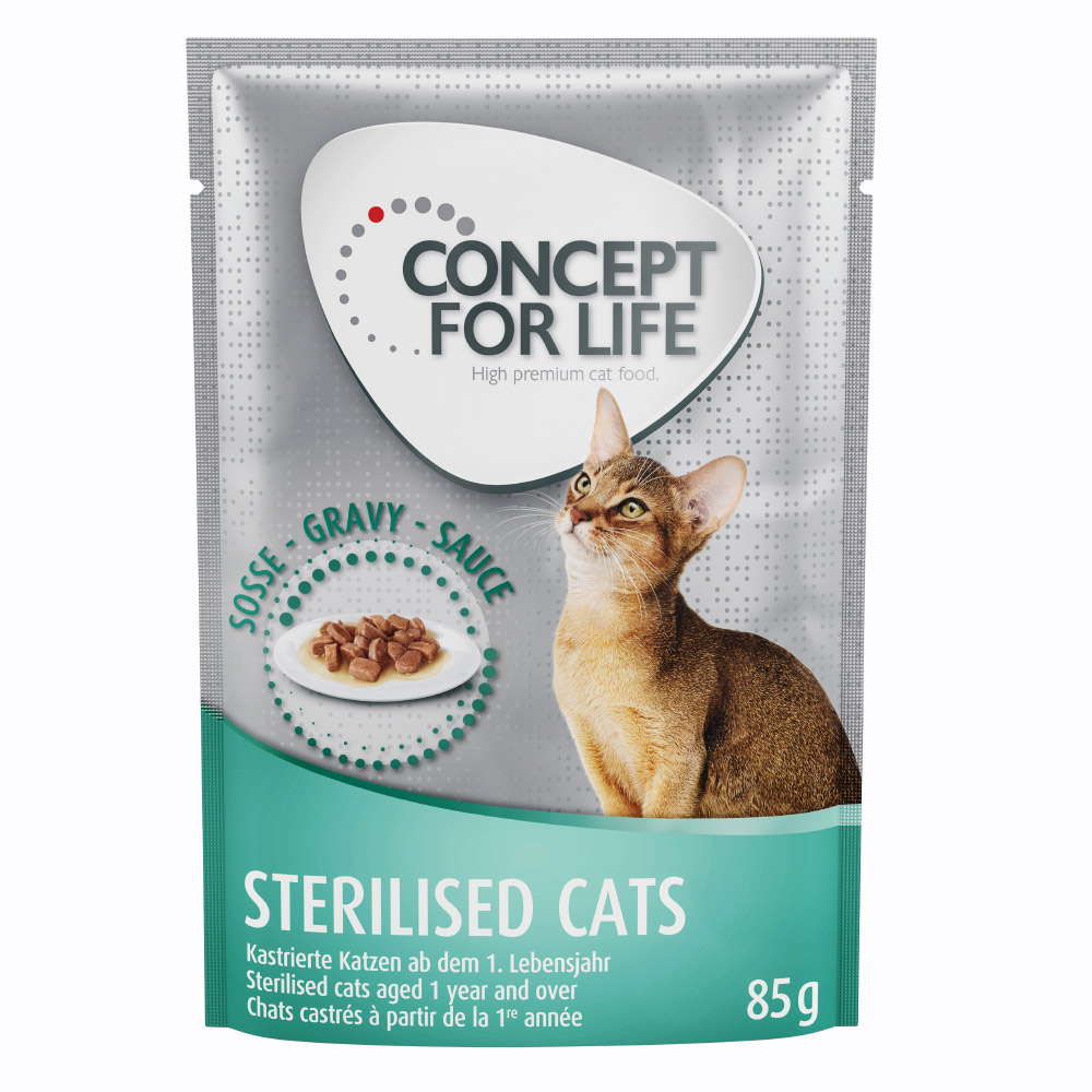 Sparpaket Concept for Life 48 x 85 g - Sterilised Cats in Soße Sparpaket Concept for Life 48 x 85 g - Sterilised Cats in Soße von Concept for Life