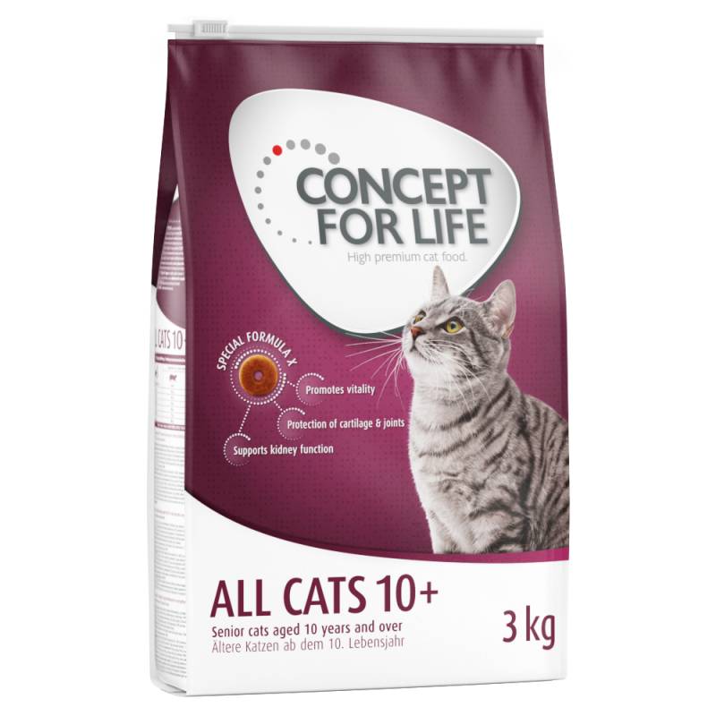 Sparpaket Concept for Life Trockennahrung zum Vorteilspreis - All Cats 10+ (3 x 3 kg) von Concept for Life