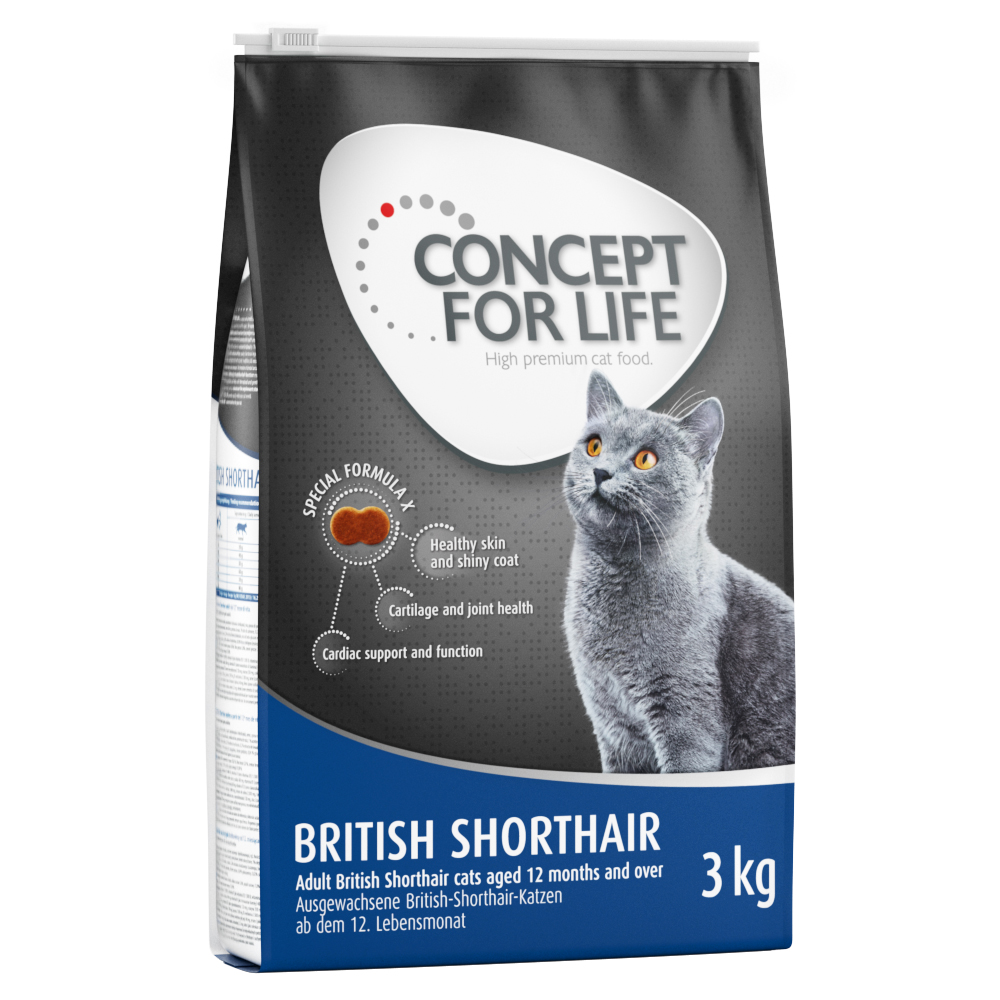 Sparpaket Concept for Life Trockennahrung zum Vorteilspreis - British Shorthair - (3 x 3 kg) von Concept for Life