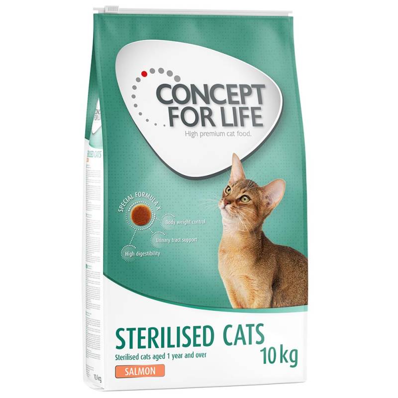 Sparpaket Concept for Life Trockennahrung zum Vorteilspreis Sterilised Cats Lachs (2 x 10 kg) von Concept for Life