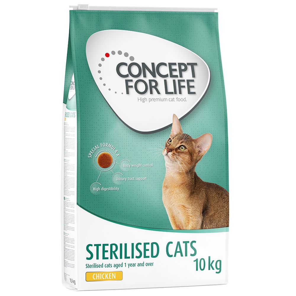 Sparpaket Concept for Life Trockennahrung zum Vorteilspreis - Sterilised Cats Huhn (2 x 10 kg) von Concept for Life