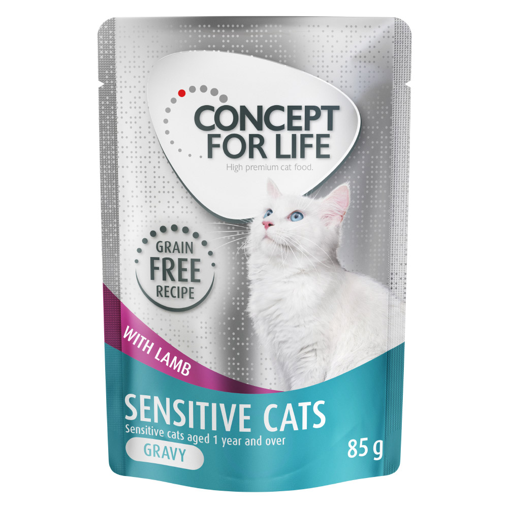 Sparpaket Concept for Life getreidefrei 48 x 85 g - Sensitive Cats Lamm - in Soße Sparpaket Concept for Life getreidefrei 48 x 85 g - Sensitive Cats Lamm - in Soße von Concept for Life