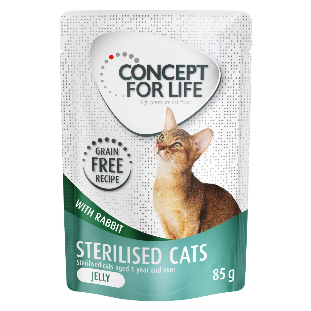 Sparpaket Concept for Life getreidefrei 48 x 85 g - Sterilised Cats Kaninchen - in Gelee Sparpaket Concept for Life getreidefrei 48 x 85 g - Sterilised Cats Kaninchen - in Gelee von Concept for Life