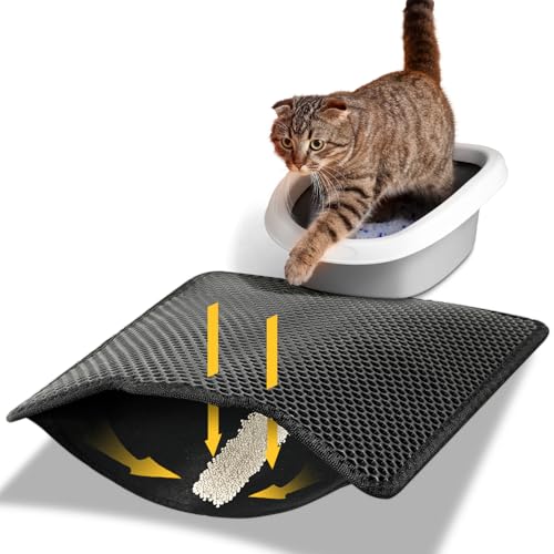 Conlun Katzenklo Matte, 58x42cm Waben Katzenstreu Matte, Wasserdicht, Urinfest Katzenmatte Katzenklo, Waschbar, rutschfeste Katzenmatte, Schwarz, 2317 Conlun Katzenklo Matte, 58x42cm Waben Katzenstreu Matte, Wasserdicht, Urinfest Katzenmatte Katzenklo, Waschbar, rutschfeste Katzenmatte, Schwarz, 2317 von Conlun