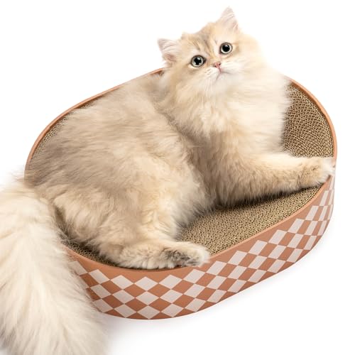 Conlun Katzen-Kratzbrett, Ovales Kratzpappe für Katzen, 2-in-1 Design aus Naturkarton, Kratzsofa-Lounge mit geschlossenem Krümelboden,Sofort nutzbar – Keine Montage,Stylische Farben für jedes Zuhause Conlun Katzen-Kratzbrett, Ovales Kratzpappe für Katzen, 2-in-1 Design aus Naturkarton, Kratzsofa-Lounge mit geschlossenem Krümelboden,Sofort nutzbar – Keine Montage,Stylische Farben für jedes Zuhause von Conlun