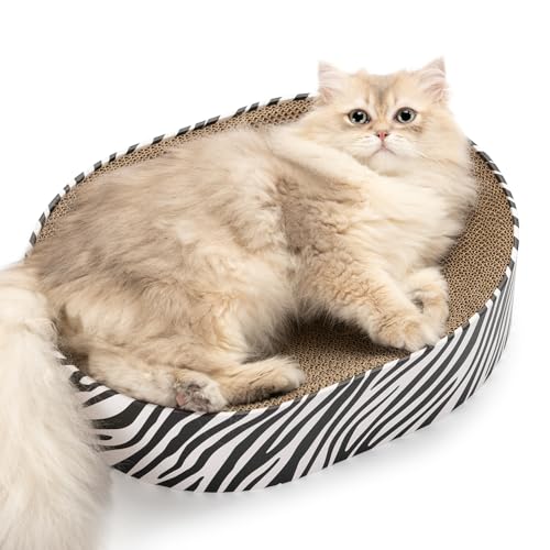 Conlun Katzen-Kratzbrett, Ovales Kratzpappe für Katzen, 2-in-1 Design aus Naturkarton, Kratzsofa-Lounge mit geschlossenem Krümelboden,Sofort nutzbar – Keine Montage,Stylische Farben für jedes Zuhause Conlun Katzen-Kratzbrett, Ovales Kratzpappe für Katzen, 2-in-1 Design aus Naturkarton, Kratzsofa-Lounge mit geschlossenem Krümelboden,Sofort nutzbar – Keine Montage,Stylische Farben für jedes Zuhause von Conlun