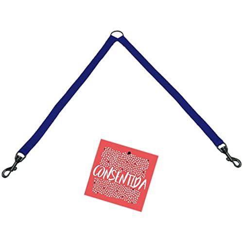 Consentida Basic Doppelleine für mittelgroße Hunde T2 - Größe M 45 x 2 cm - Farbe Blau - Einfarbig Bedruckt - für 2 Hunde - Robustes Gewebe aus Nylon - Hundezubehör Consentida Basic Doppelleine für mittelgroße Hunde T2 - Größe M 45 x 2 cm - Farbe Blau - Einfarbig Bedruckt - für 2 Hunde - Robustes Gewebe aus Nylon - Hundezubehör von Consentida