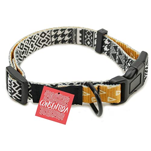 Consentida CN205589 Halskette mit Druckmotiv Eclectic T-2, 28-45 x 1,5 cm, M, Schwarz/Weiß von Consentida
