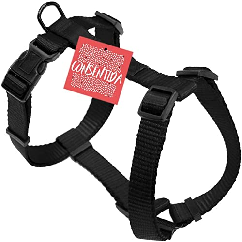 Consentida CN205604 Geschirr glatt T-4, 42-70 x 2.5 cm, XL, Schwarz von Consentida