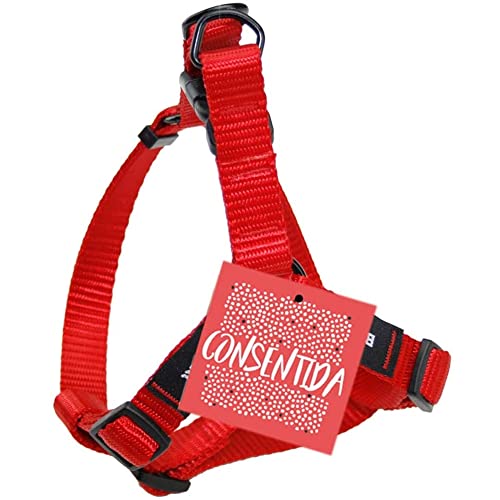 Consentida Petral Basic Hundegeschirr T2 Größe M 30-40 x 1,5 cm - Unifarben - Rot - Robustes Gewebe aus Nylon - Leicht zu schnallen - Hundezubehör Consentida Petral Basic Hundegeschirr T2 Größe M 30-40 x 1,5 cm - Unifarben - Rot - Robustes Gewebe aus Nylon - Leicht zu schnallen - Hundezubehör von Consentida